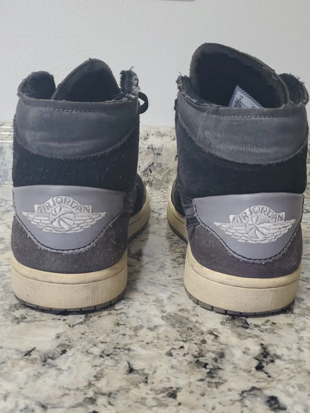 Jordan Men's High-Top Sneakers in Black and Gray